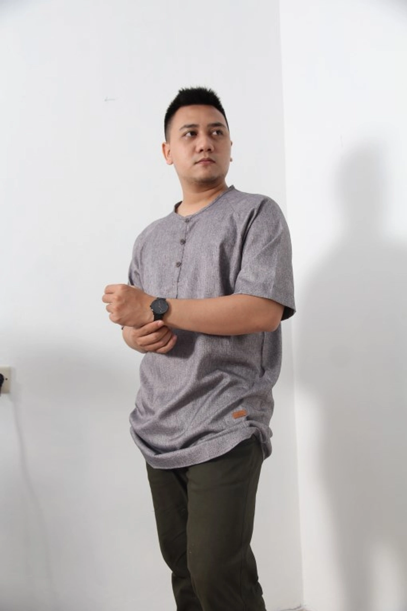 Product image Nazeer - Kemeja Koko Pria Kemko Hasan M GREY