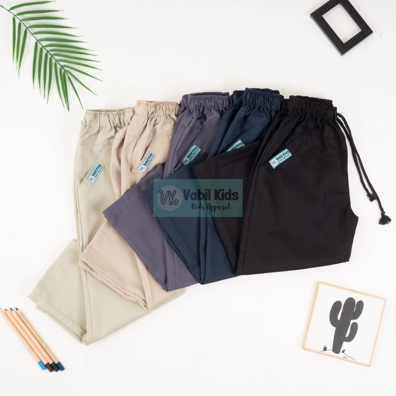 Product image Vabil Kids - Vabil Kids celana sirwal anak panjang premium muslim pangsi 1-15 tahun 5 warna pilihan M Hitam