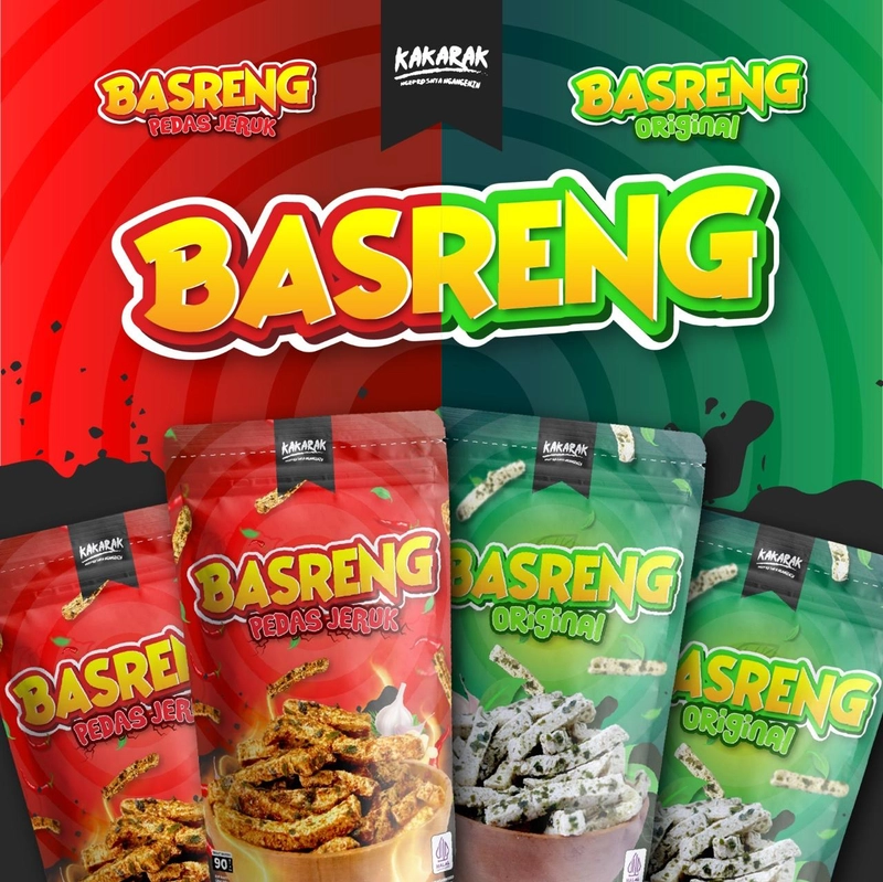 Product image Kakarak Official - Basreng Makanan Ringan 90gr Mix 4 pcs