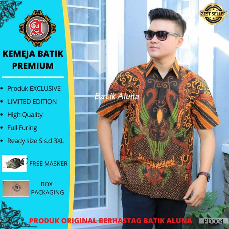 Product image Kemeja batik pria lengan pendek premium baju batik pria full furing S BATIK