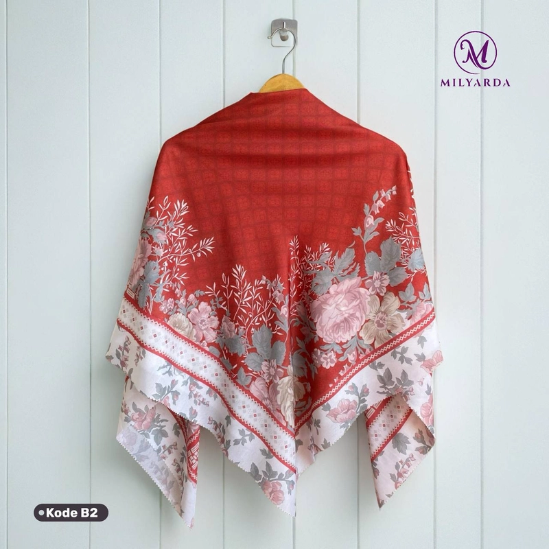 Product image Milyarda Hijab Official - Segiempat Voal Merput Syari EXTRA POUCH 130 x 130 cm B2