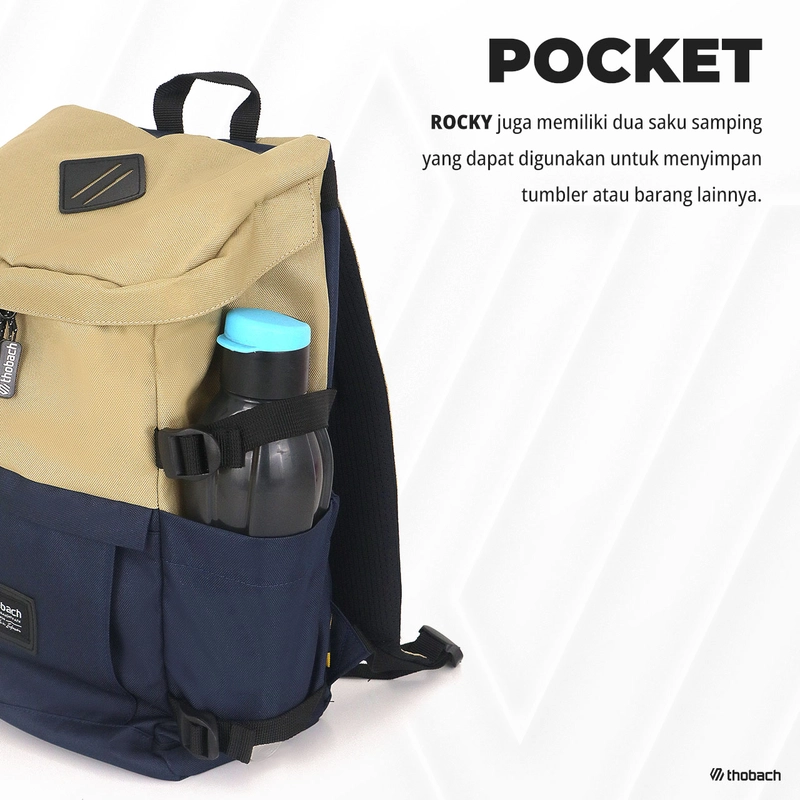 Product image Thobach official - THOBACH-BACKPACK TAS RANSEL PRIA WANITA ROCKY TAS SEKOLAH TAS KULIAH PREMIUM All Size Khaki Navy