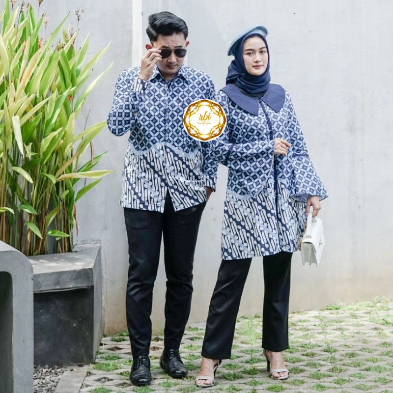Product image Rambe Batik Indonesia - Couple Tunik Batik - ORGINAL Bisa Beli Pisah Kemeja Size M B
