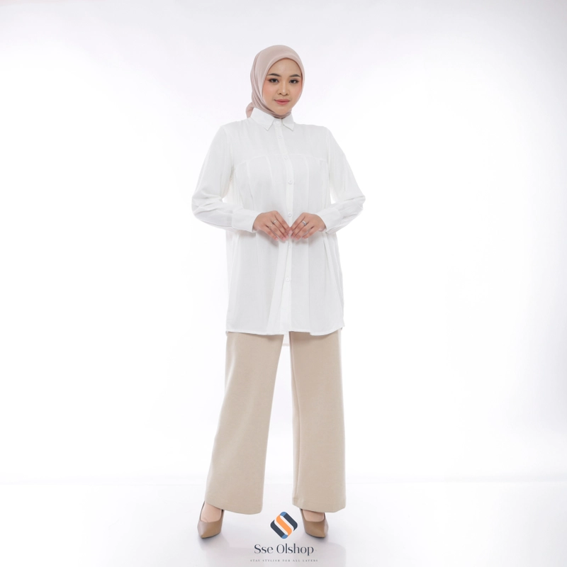 Product image Sseolshop - AYURA kemeja wanita rayon twill adem oversize terbaru lengan panjang kasual L Bw