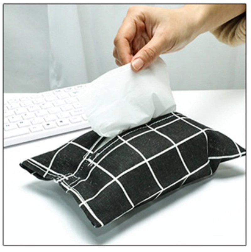Product image Blooming Deal - Tempat Tissue Kain Karakter / Kotak Tissue Meja / Tempat Tissue Mobil (T-KAIN) 1 Pcs KotakHitam
