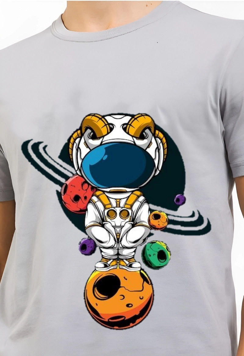 Product image astro - Kaos Pria Gambar 3Dimensi Astronot 1 M ABU