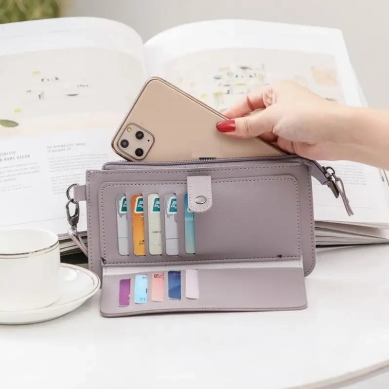 Product image KAHASIL - Dompet Lipat Wanita Panjang Bahan Kulit PU Leather KHDP54 all variant PINK