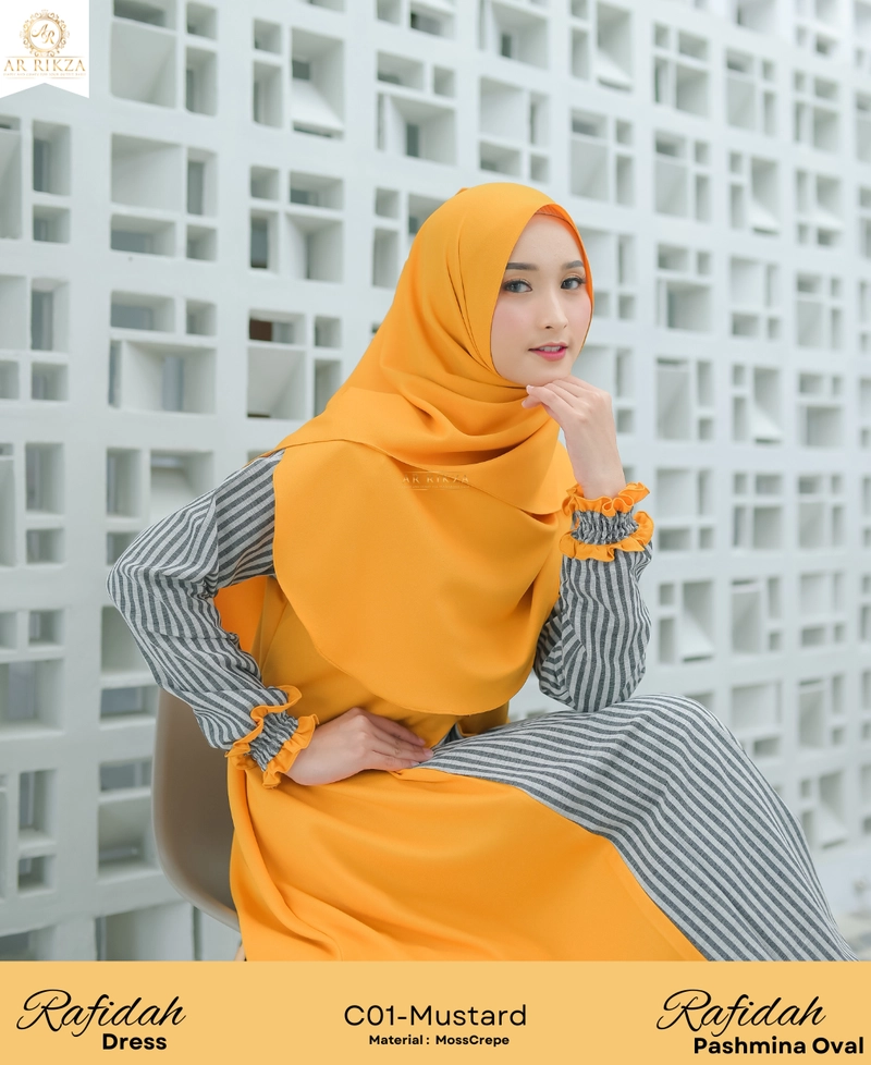 Product image Arrikza - RAFIDAH DRESS BY ARRIKZA XS C01-MUSTARD