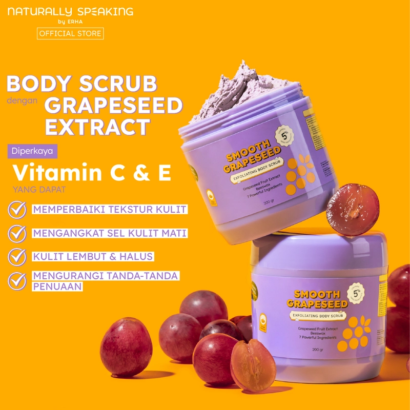 Product image Naturally Speaking By Erha - Smooth Grapeseed Exfoliating Body Scrub 200gr Body Scrub