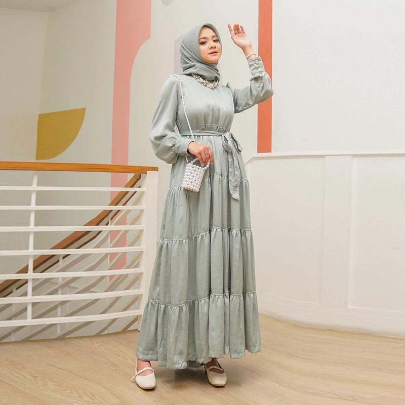 Product image byLayna Official - Baju Gamis Wanita Saira Dress S Green