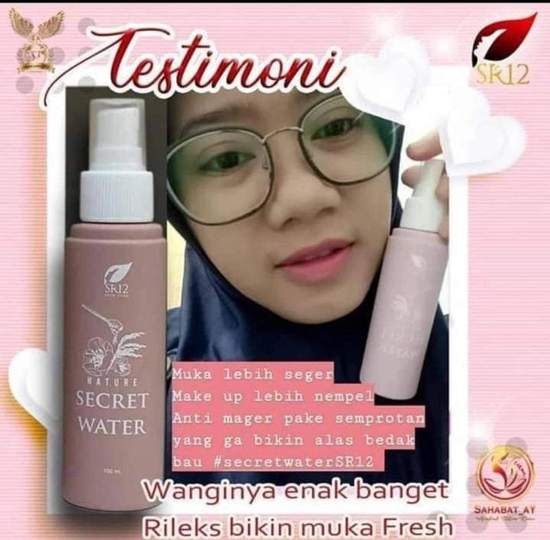Product image Nature Secret Water SR12 Membuat Make Up Tahan Luntur Cocok Untuk Kulit Berminyak 60 ml Secret Water