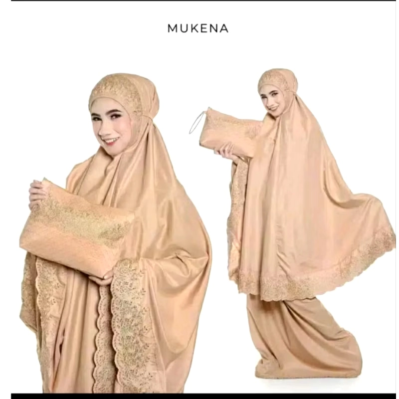 Product image qayd - UZN Mukena Khadijah Jumbo Dewasa Katun Mikro Free Tas Lembut Adem Dewasa Coksu