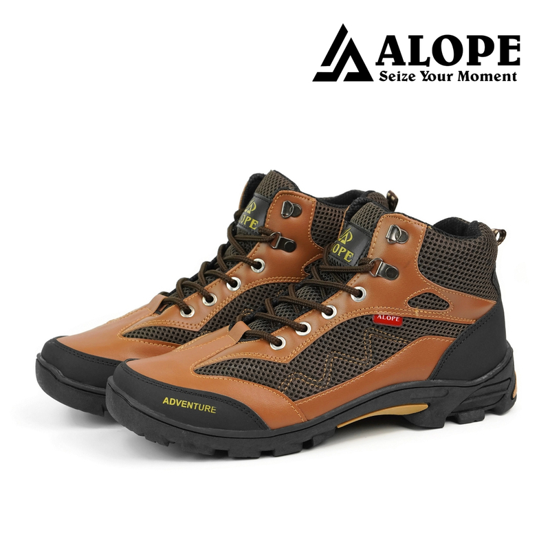 Product image ALOPE OFFICIAL - BUY 1 GET 1 SEPATU ALOPE F 07 SEPATU OUTDOOR HIGH 39 TAN
