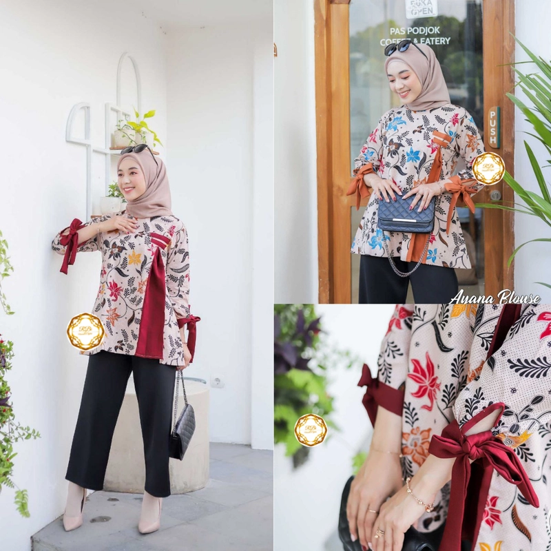 Product image Batik Ayana Blouse High Quality Kombinasi Moscrepe XXL Blouse A