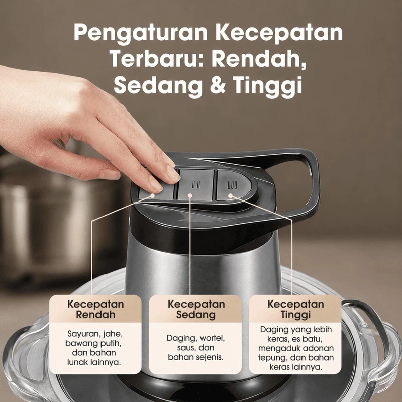Product image UTAMAMEGA - Samono Food Chopper SW-C500 Mangkuk Stainless 5 Liter Type SW-C500