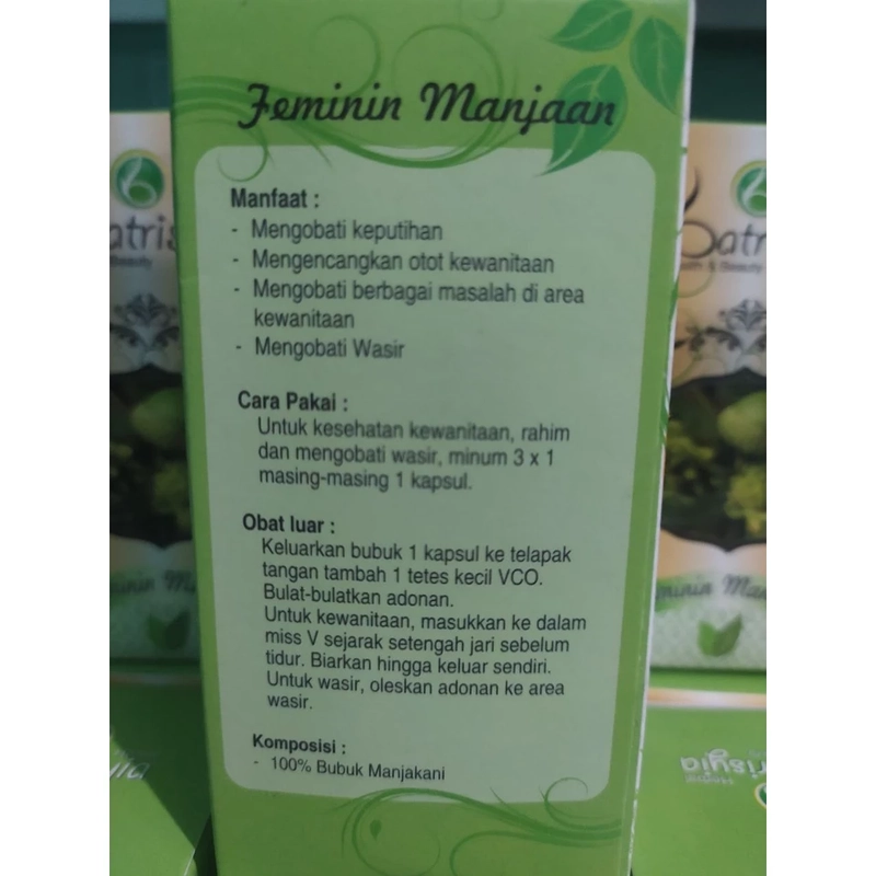 Product image Batrisyia - Feminin Manjaan (Kapsul Manjakani) 30 Kapsul Hijau