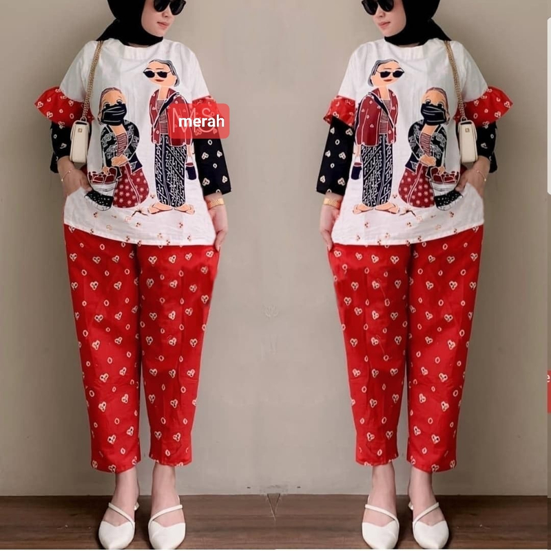 Product image astro - setelan wanita MBOOZ realpict L MERAH