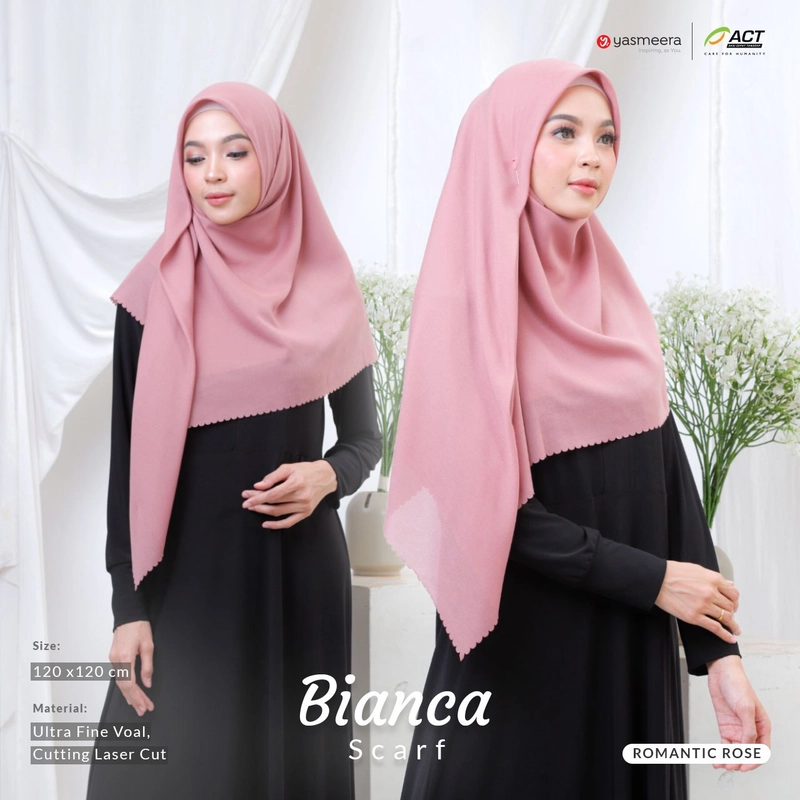 Product image Yasmeera Official - Scarf Bianca All Size ROMANTIC ROSE