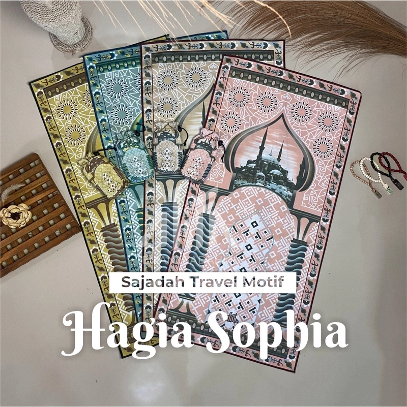 Product image Alifa Sajadah Shop - Alifa Sajadah Shop - Sajadah Travel Free Mika Tabung + Pita + Kartu 110g Hagia Sophia