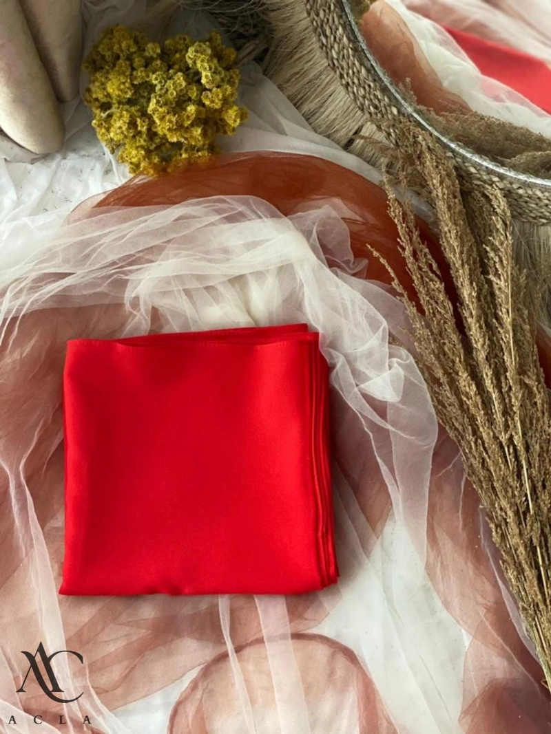 Product image Acla Daily - Pashmina Ceruty Babydoll Pearly Daun All size Merah Cabe
