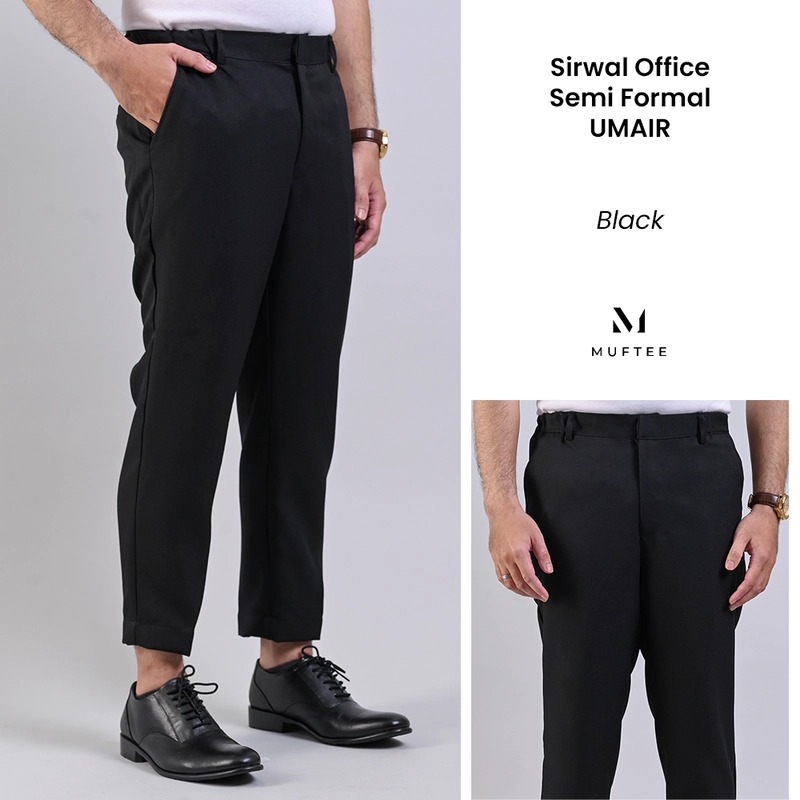 Product image MUFTEE OFFICIAL - Sirwal Kantor Umair by MUFTEE M Hitam