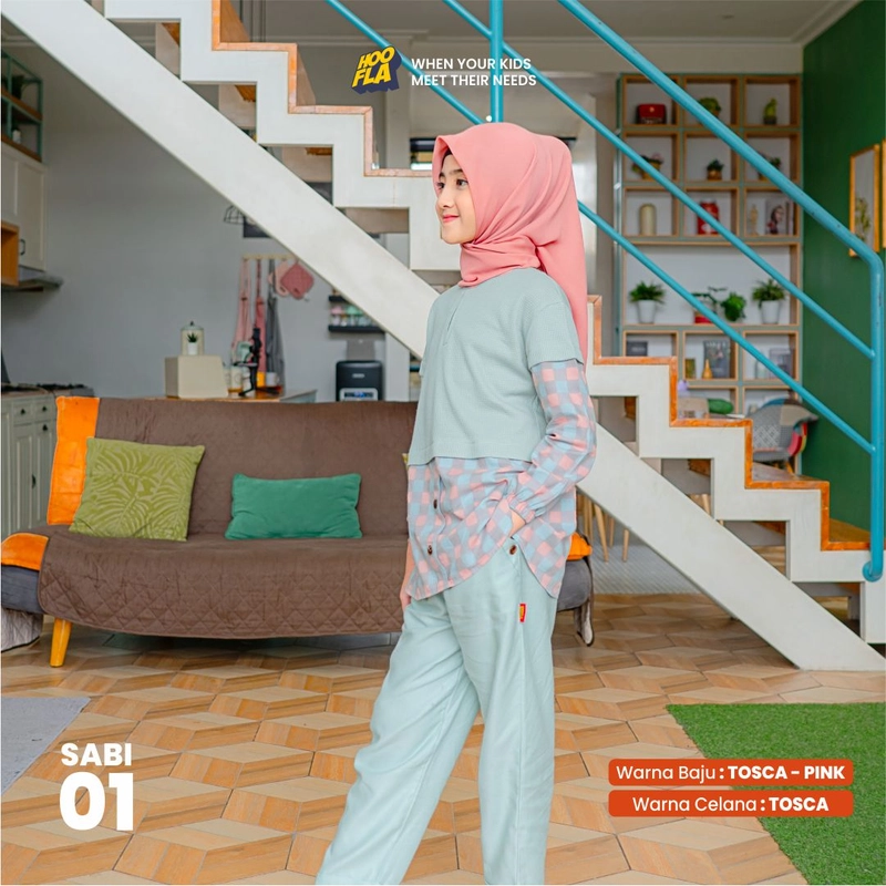 Product image Hoofla - Pakaian Anak Perempuan Sabina One Set M Pink - Tosca