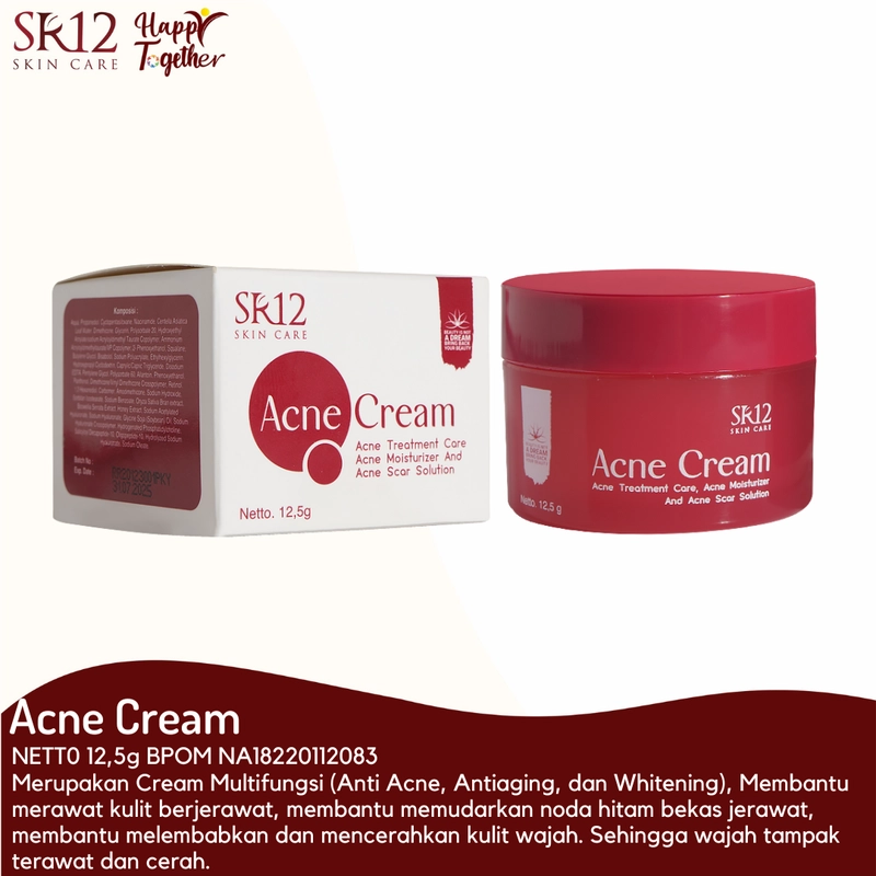 Product image SR12 Acne Cream Mengatasi Jerawat Meradang Pudar Dalam 14 Hari 12.5g Acne Cream