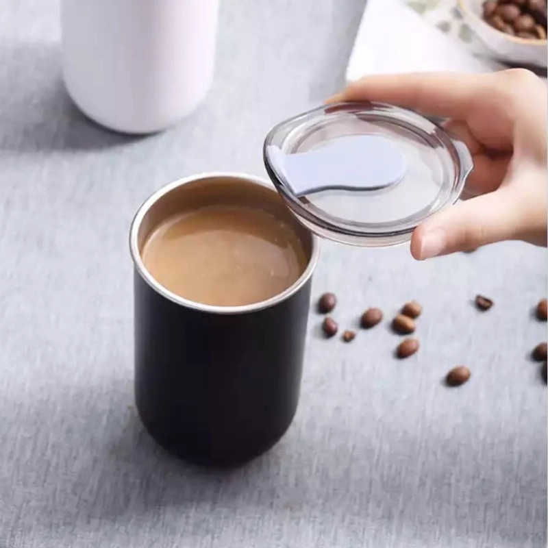 Product image Blooming_Deal - Portable Cup Tumbler Coffee Mug Coffee Tea Cup Stainless Steel 300ml SSB05 HITAM