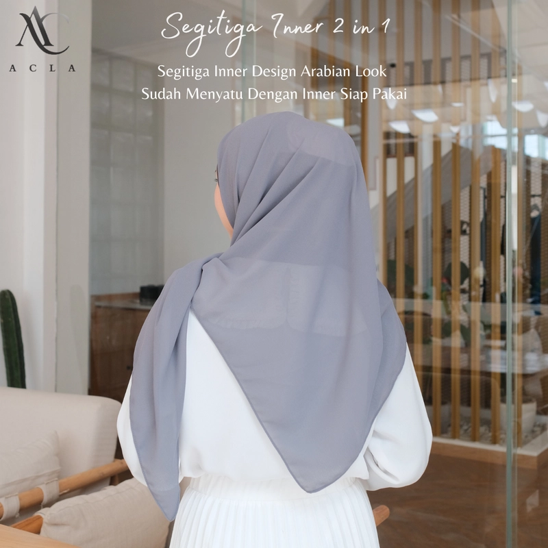 Product image Acla Daily - Jilbab Segitiga 2 IN 1 Ceruty Babydoll All size Black
