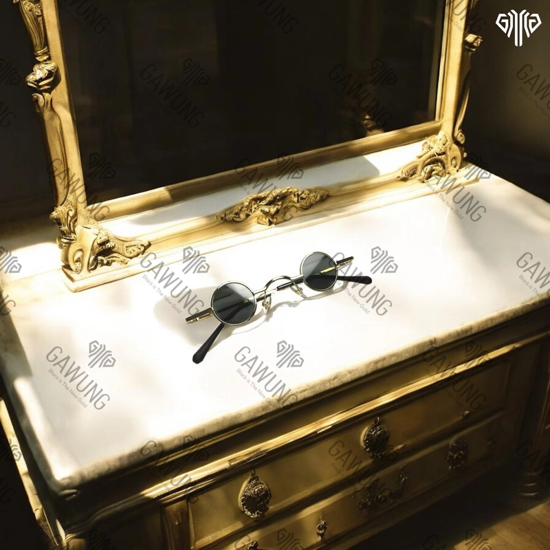 Product image GAWUNG - Kacamata Hitam Retro Meylani Wanita Pria Classic Sunglasses KCMELA dewasa Gold