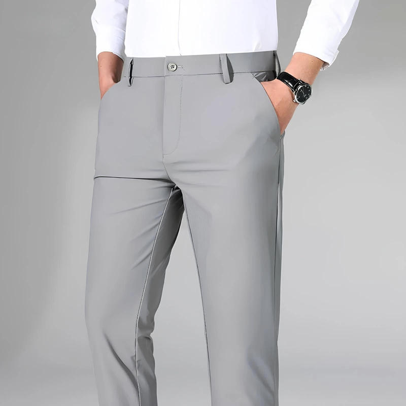 Product image MALLVOSE - Celana Pria Formal Panjang Light Grey Premium Quality 27 Abu Muda