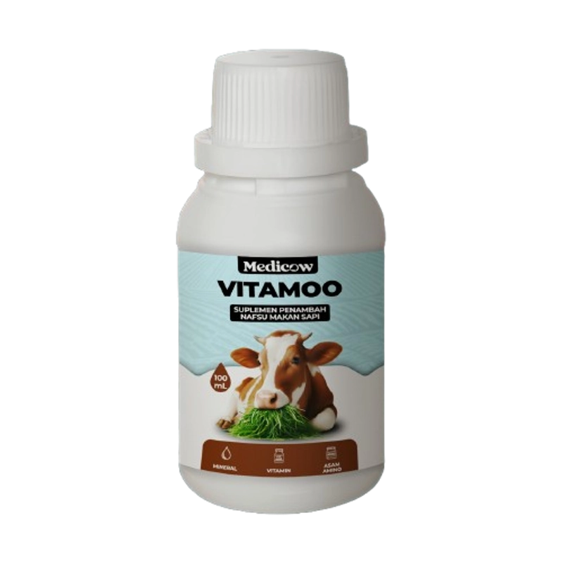 Product image Eleanor Farm Shop - Vitamoo Vitamin Penambah Nafsu Makan Ternak Sapi Domba Medicow 100Ml 100Ml Botol 250Ml
