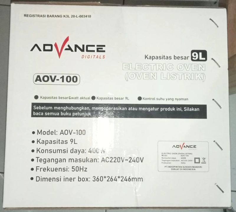 Product image Mumtazqu Store - Advance Electric Oven (Oven Listrik ) AOV-100 Kapasitas 9L 9 liter green
