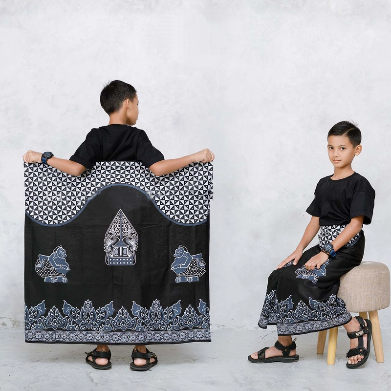 Product image Kois Batik - Sarung anak sd terbaru motif semar anak Sarung anak sd semar abu