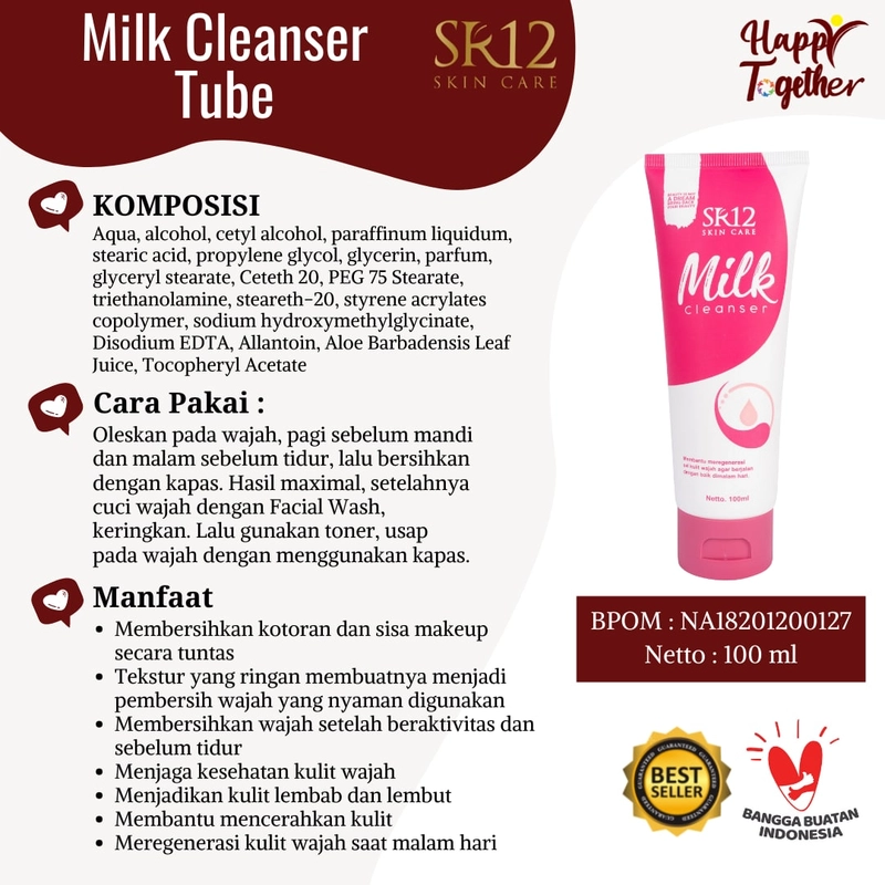 Product image SR12 Milk Cleanser Membersihkan Makeup Dan Kotoran Di Wajah 100 ml Milk Cleanser