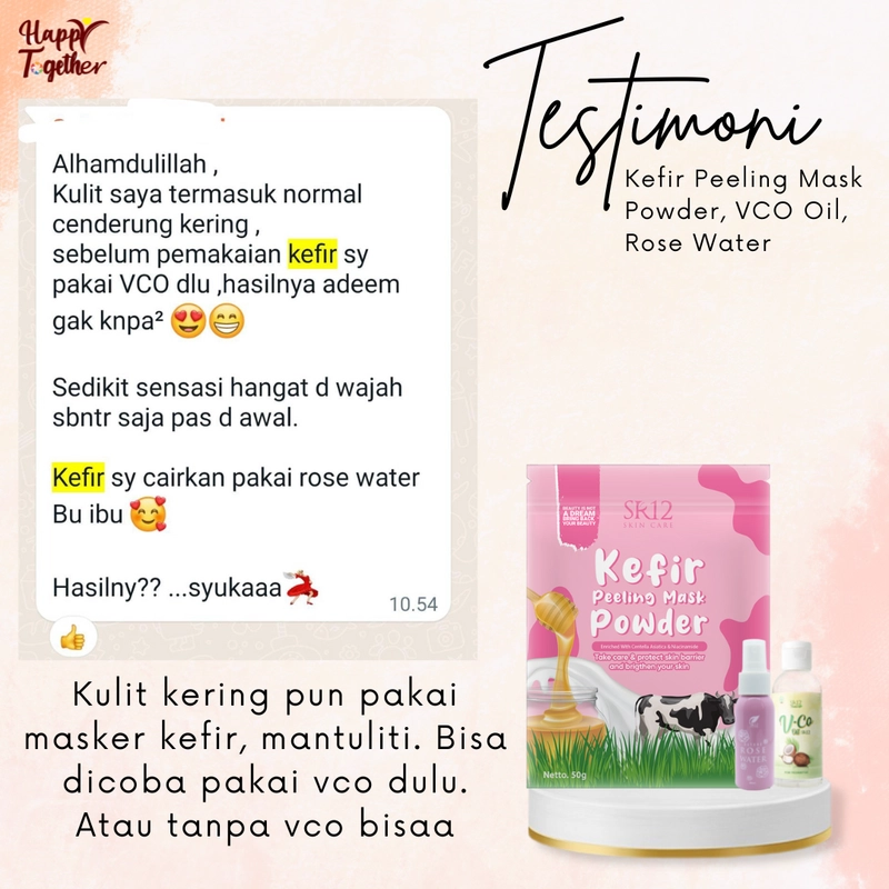 Product image SR12 Kefir Peeling Mask Powder Mengeksfoliasi Sel Kulit Mati 50g Kefir Mask