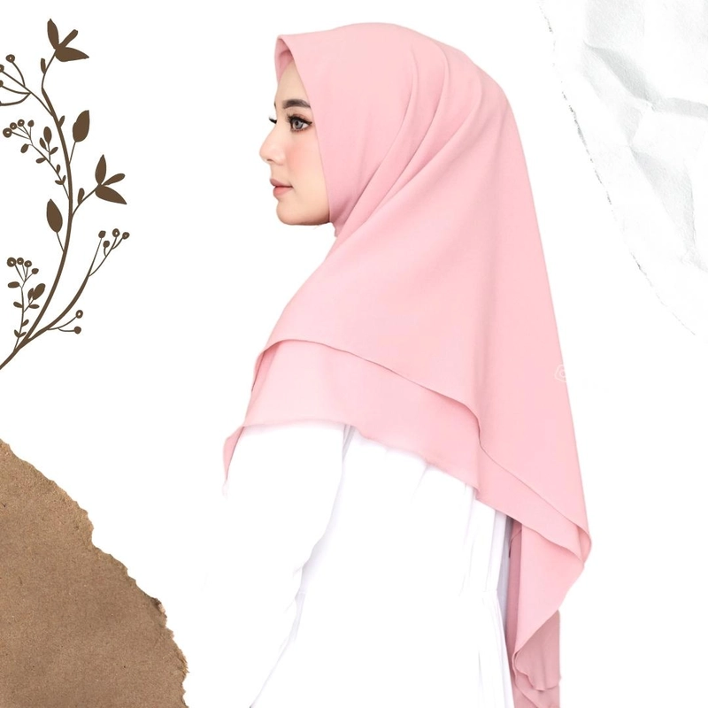 Leika Hijab - Hijab Queen Khimar All Size Rosewood