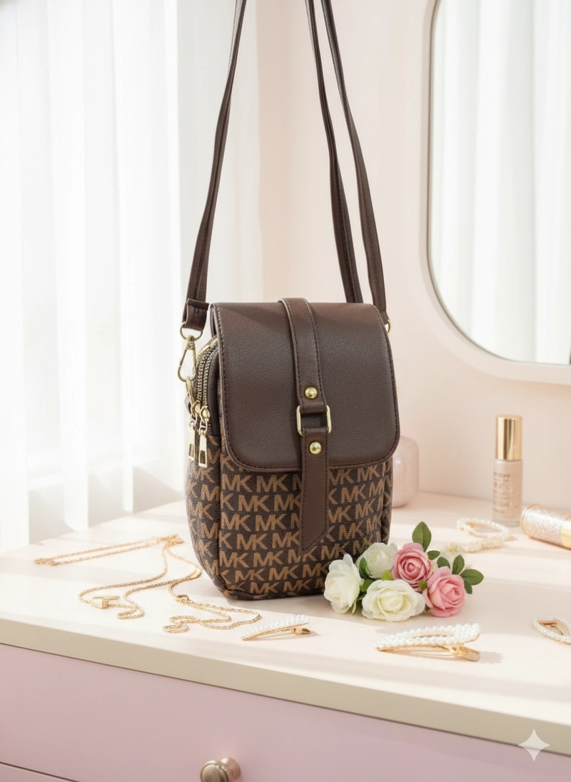 Product image CBL - POCKET Slingbag - Tas Selempang Slingbag Wanita POCKETSling Bag Simple Desain Minimalis Bahan Motif Small Coklat_Kopi