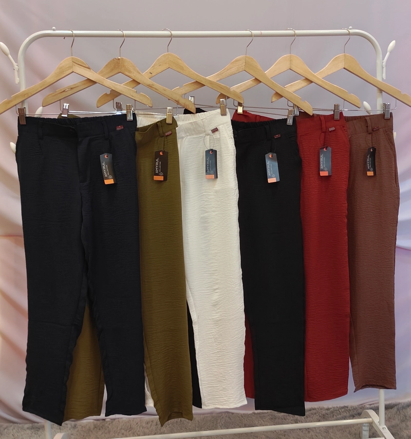 Product image Amha Collection - LOOSE PANTS HIGHWAIST AIRFLOW KANCING POLOS ALL SIZE NAVY