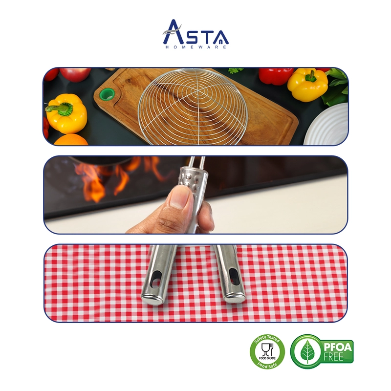Product image Asta Saringan Minyak Goreng Stainless Steel Tirisan Size 18cm