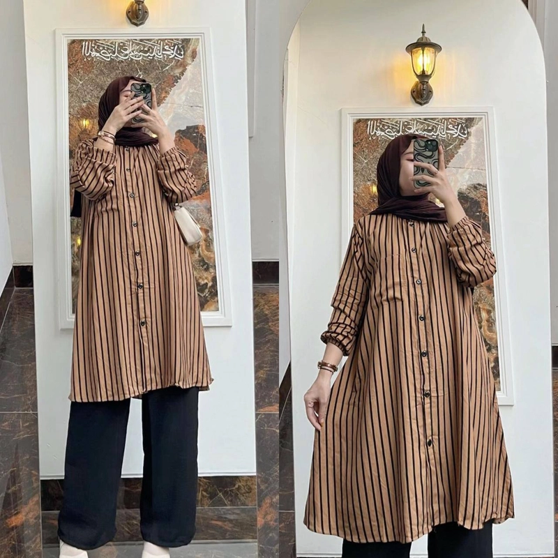 Product image Khisna collection - Oneset tunik salur bestseller Allsize 1