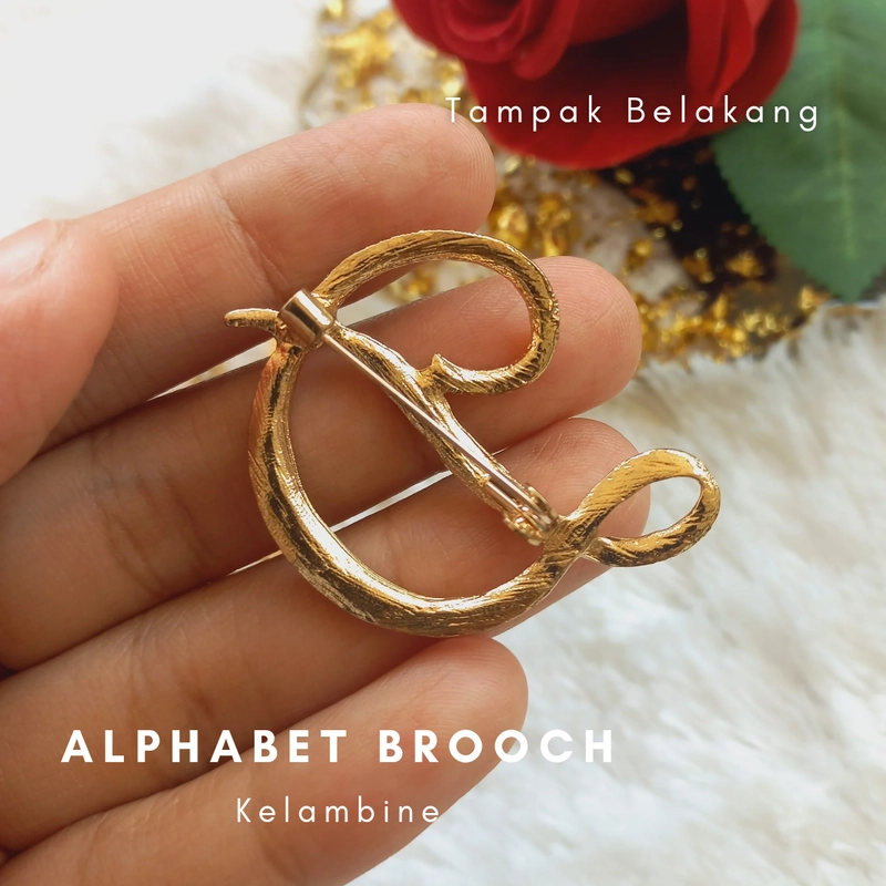 Product image Kelambine - (Free Bros Dagu atau Tuspin) Alphabet Brooch Reborn Premium Free Box Alphabet Reborn A