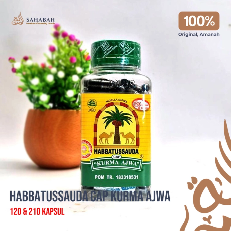 Product image Sahabah Store - Habbatussauda Cap Kurma Ajwa - Jinten Hitam 120 kapsul hitam