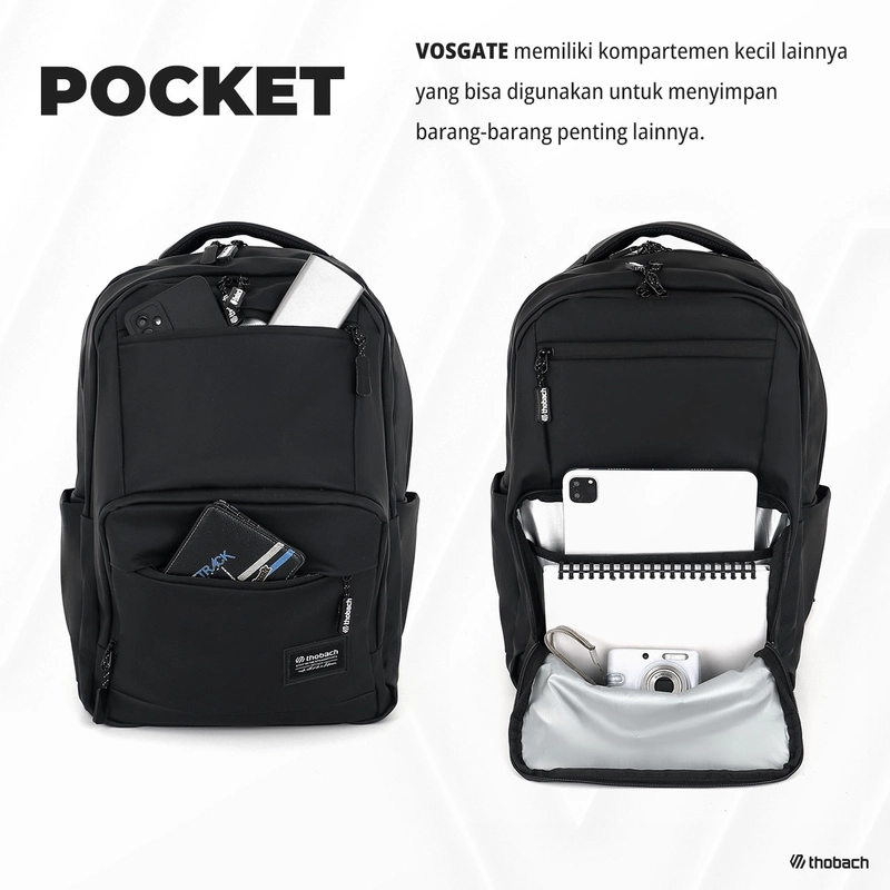 Product image Thobach official - THOBACH-BACKPACK WATERPROOF VOSGATE RANSEL PREMIUM PRIA WANITA All size Black