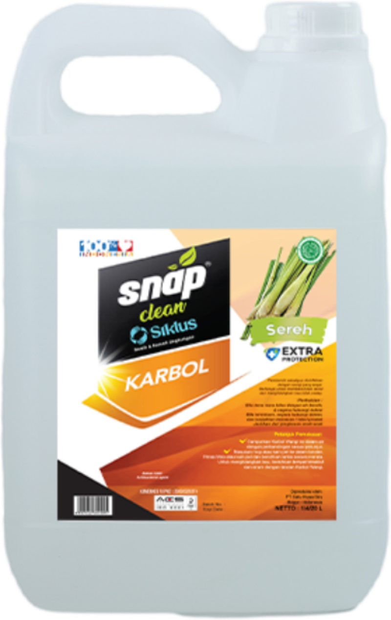 Product image Siklus - Siklus Karbol Sereh 4 L + Jeriken by Snap Clean 4KG Sereh