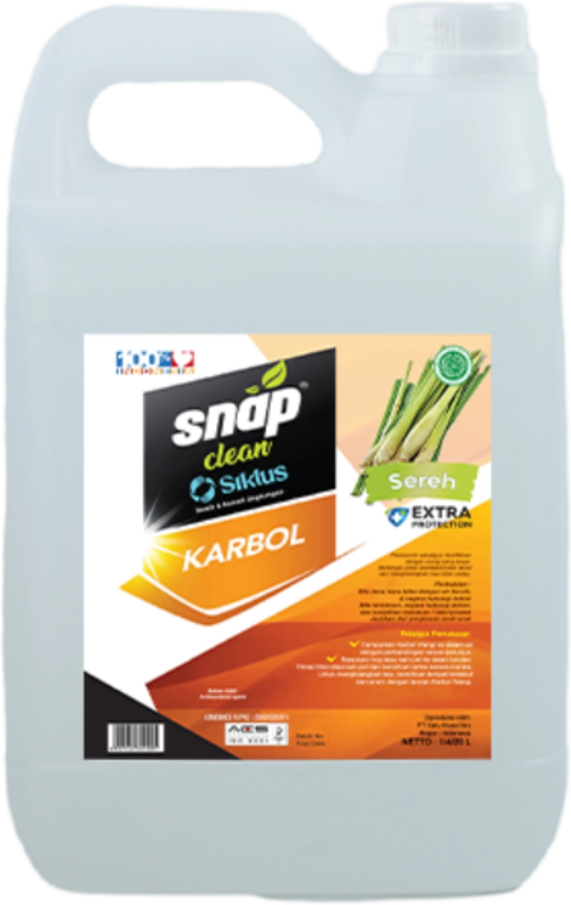 Product image Siklus - Siklus Karbol Sereh 4 L + Jeriken by Snap Clean 4KG Sereh