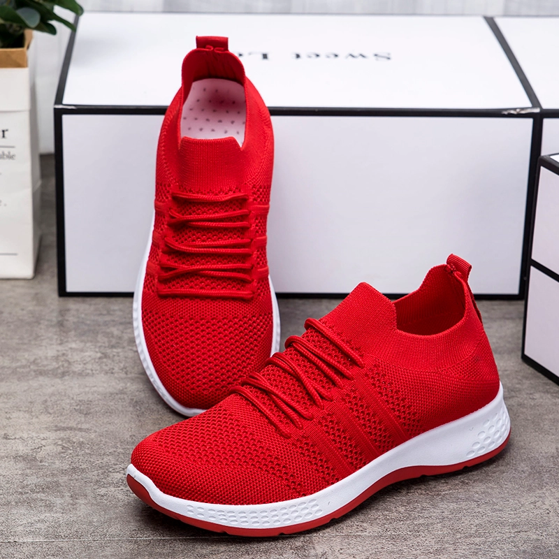 Product image Brozzy - Sepatu Wanita Sneakers Original Brozzy D13 Sepatu Olahraga Import Rajut 36 Merah