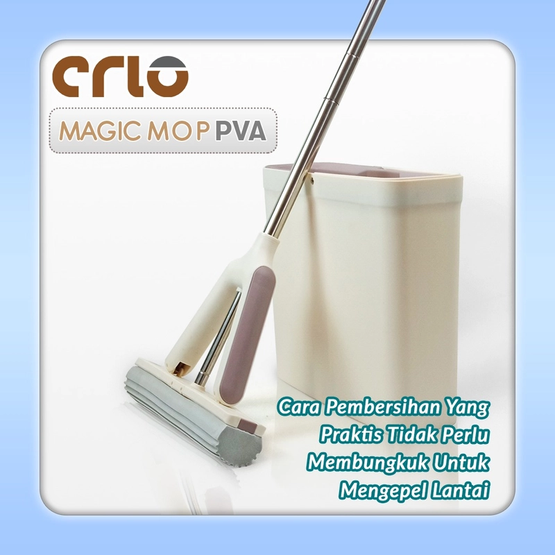 Product image CRIO - Crio Magic MOP PVA Alat Pel Praktis Kain Kanebo 37 x 33 x 15 / 2,3kg Krem Ungu