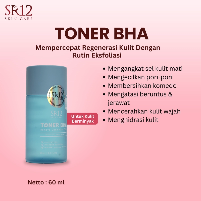 Product image SR12 Toner BHA Toner Eksfoliasi Kulit Berminyak Dan Berjerawat 60 ml Toner BHA