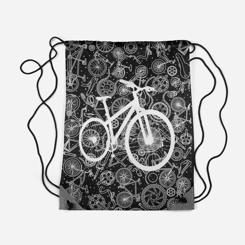 Product image Dewani - Dewani Stringbag Full Print ST-SPD02 Tas Serut Seri Sepeda 34x45 hitam